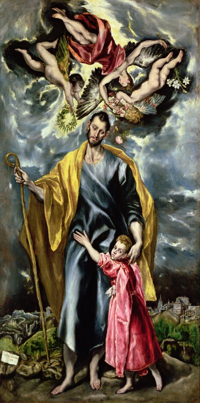 セントジョセフとキリストの子供、1597-99 作： El Greco
